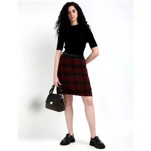 Calvin Klein knee-length mixed media belted A line dress size M MSRP: $149 NWT